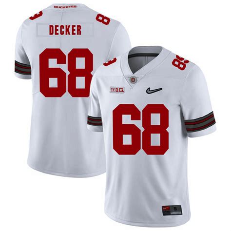 Ohio State Buckeyes #68 Taylor Decker Football Jersey Diamond White ...