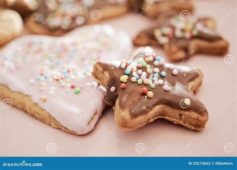 Christmas Cookies in Different Shapes Stock Photo - Image of icing ...