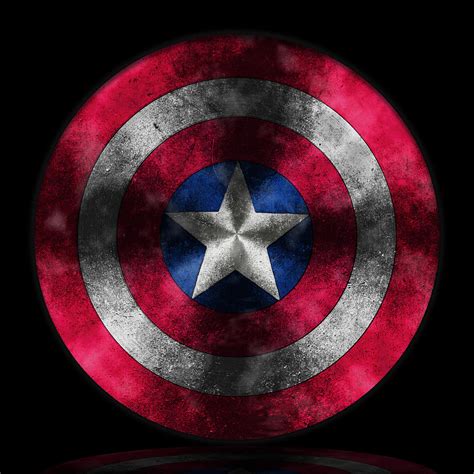 Captain America Shield Painting by Georgeta Blanaru