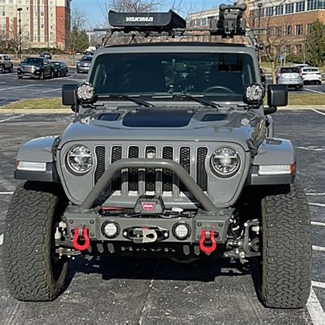 Hauk Offroad 0700-07 Predatör Series Front Bumper in Sting Gray Gloss for 07-22 Jeep Wrangler JK ...