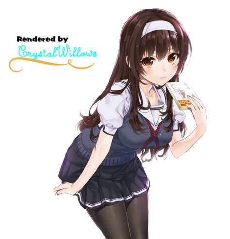 Utaha Kasumigaoka render by CrystalWillows on DeviantArt