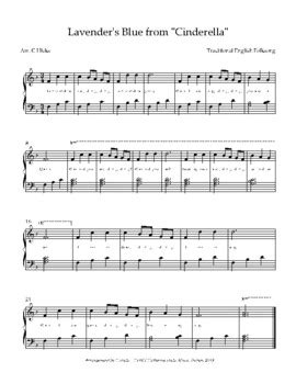 "Lavender's Blue" from Cinderella: free piano sheet music | TPT