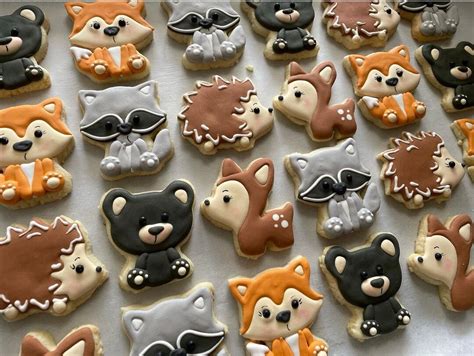 Woodland Animals, Woodland Animal Cookies, Baby Woodland Animal Cookies, Woodland Baby Shower ...