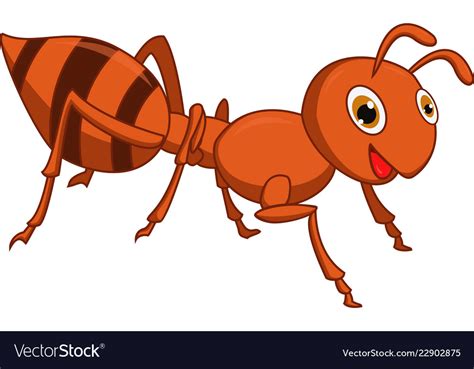 Happy ant cartoon Royalty Free Vector Image - VectorStock