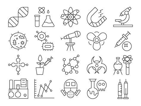 Biochemistry Icon Set | Frebers