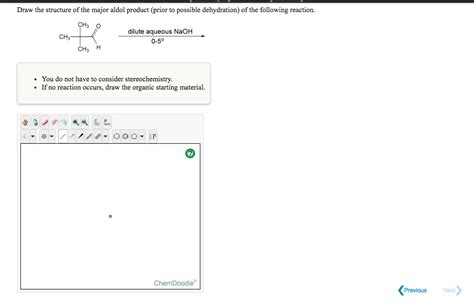 Solved Draw the structure of the major aldol product (prior | Chegg.com