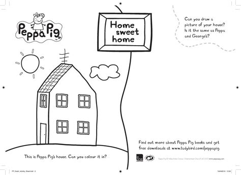 Peppa Pig Home Sweet Home colouring - Scholastic Kids' Club