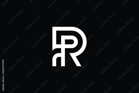 RP logo letter design on luxury background. PR logo monogram initials letter concept. RP icon ...