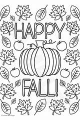 Adult Coloring Page Happy Fall sketch template