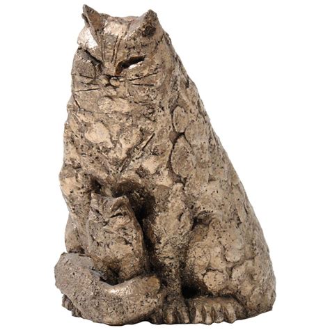 Ceramic Cat Sculpture 1970s at 1stDibs