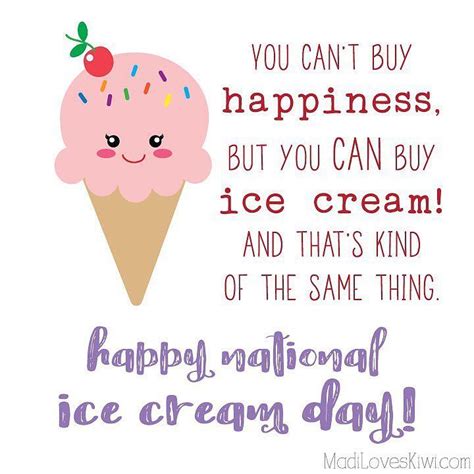 Happy National Ice Cream Day! We're going to Kelly's in a little bit to get some happiness in a ...