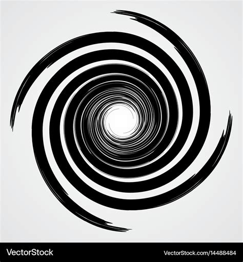 Black spiral swirl circle Royalty Free Vector Image