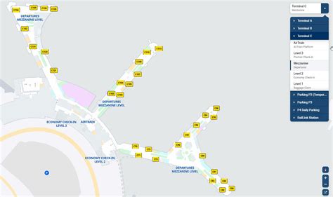 Terminal C map - Gate Newark Liberty International Airport