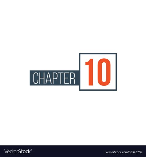 Chapter 10 design template can be used for books Vector Image