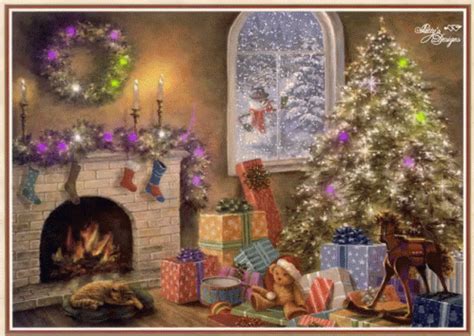 Christmas Tree Fireplace GIF - Christmas Tree Christmas Fireplace ...