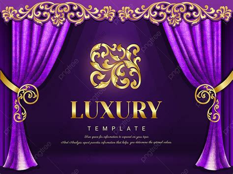 Purple Curtains Vector Luxury Vintage Template Download on Pngtree