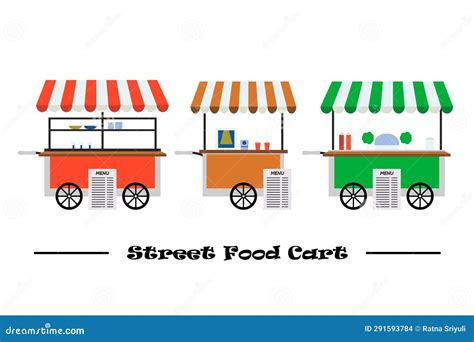 Food Cart Design Vector Flat Isolated Illustration Stock Vector ...