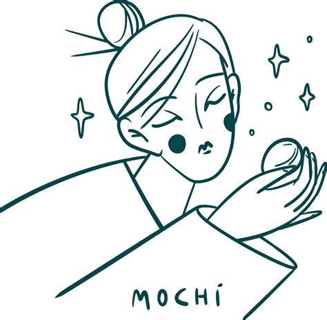 Cute girl with mochi magic illustration 18986549 Vector Art at Vecteezy