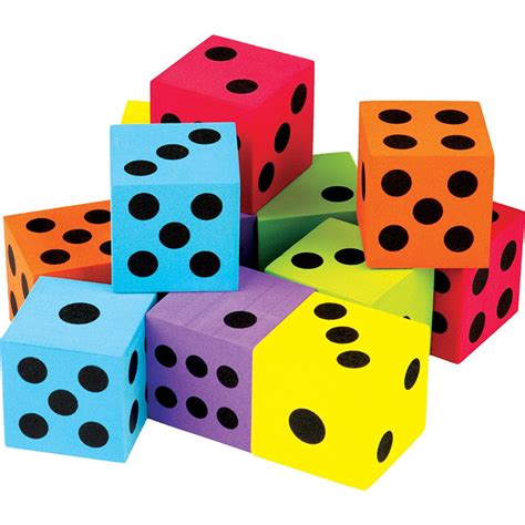 Foam Colorful Large Dice - TCR20809 | Teacher Created Resources | Dice