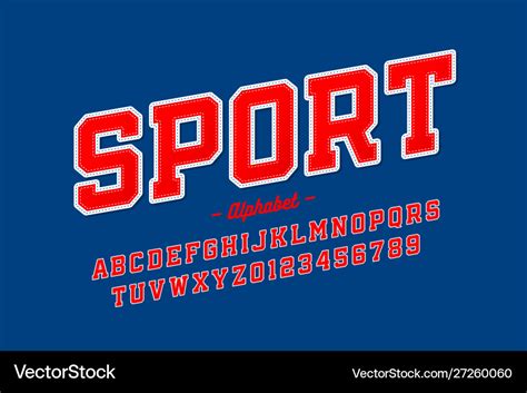 Sport Font, Original College Athletic Style Letters And Numbers For Sportswear, T-shirt ...