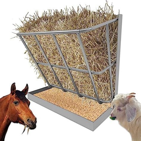 Hay Feeder Goat, 21 Gallon Multiple Sided Goat Hay Rack, Heavy Duty ...