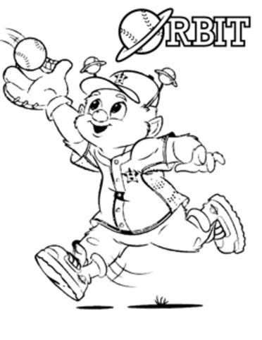 Orbit Astros Mascot Cartoon Coloring Pages