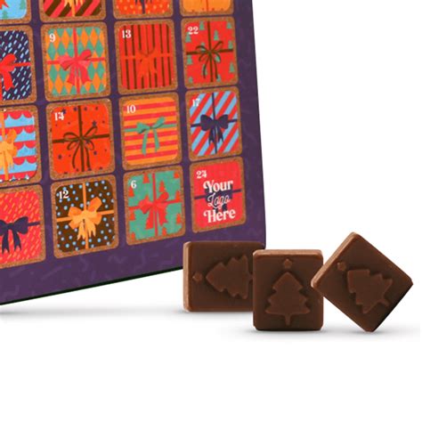 Branded A4 Advent Calendar - Vegan Dark Chocolate - 71% Cocoa | Zest Promotional