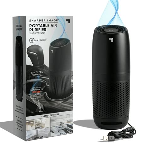 SHARPER IMAGE Portable Air Purifier with True HEPA Air Filter, Quiet ...