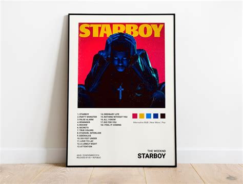 The Weeknd - Starboy Album Cover Poster | Architeg Prints