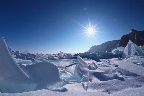 Landscape photography of snow during daytime, lake baikal HD wallpaper | Wallpaper Flare