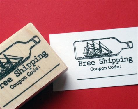 Free Shipping Coupon Code Rubber Stamp Photopolymer Handmade - Etsy