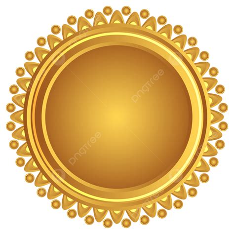 Golden Circle Badge Award, Gold Circle, Circle, Gold PNG and Vector with Transparent Background ...