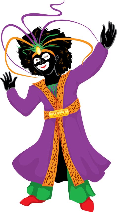 Download Mardi Gras King Celebrating - Mardi Gras Zulu Clipart PNG ...