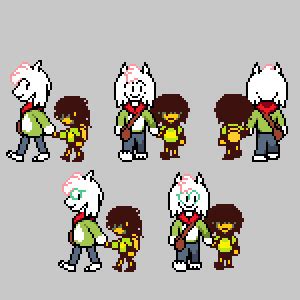 Deltarune Custom Animation 9 - Asriel + Kris walk by DOA687 on DeviantArt