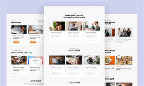 Recent Blog Section UI Kit | UI4Free