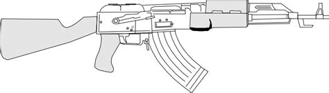 Download Ak47 Vector Pdf - Ak 47 Gun Sketch - HD Transparent PNG - NicePNG.com