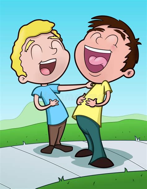 Happy Boys. This is a vector illustration of two boys sharing a laugh , #Aff, #vector, #Boys, # ...