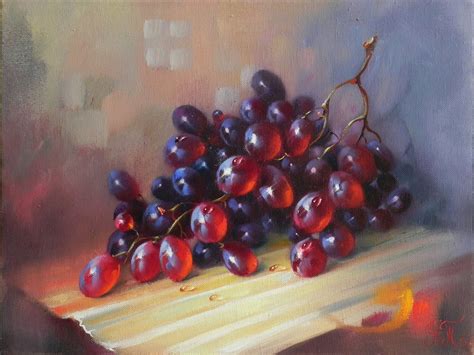 Still life with grapes still life oil on canvas fruit art | Etsy in ...