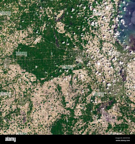 Aerial view of Midland County, central Michigan, USA Stock Photo - Alamy
