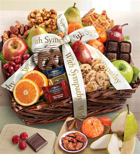 Sympathy Fruit & Sweets Gift Basket | Sympathy Gifts | 1800Baskets.com