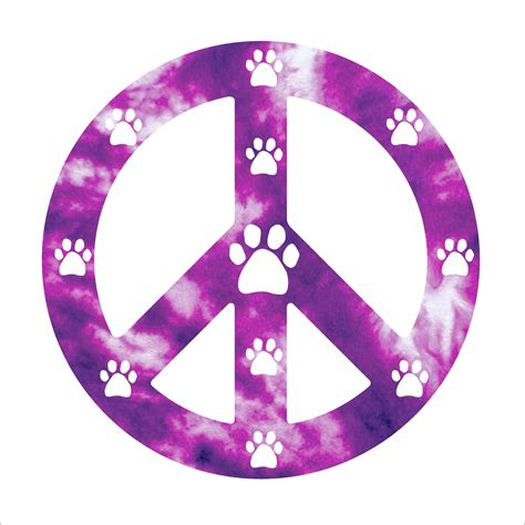 Purple Peace Sign Magnet