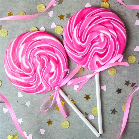 giant raspberry vanilla swirly lollipop by holly's lollies ...