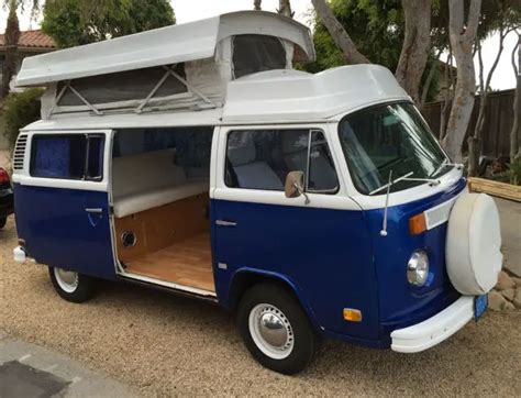 1974 Blue / White VW Bus Camper for sale - Volkswagen Bus/Vanagon 1974 ...