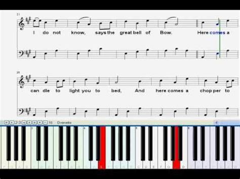 Nursery Rhymes: Oranges and Lemons - Virtual Piano Sheet Music - YouTube