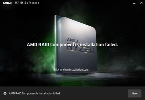 AMD RAID Installer (SATA, NVMe RAID) 2.08.12.400 installation failed ...