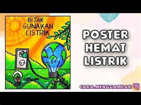 Membuat poster hemat energi listrik 2021