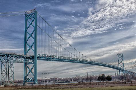 Ambassador Bridge From Detroit Mi To Windsor Canada Photograph by Peter Ciro