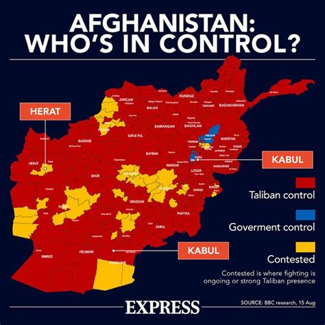 Afghanistan Taliban Controlled Area Map / Afghanistan Taliban / Taliban ...