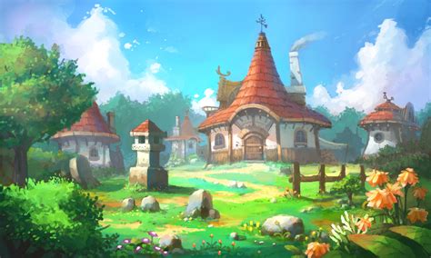 ArtStation - Fairy Village, OKU