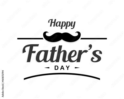 Happy father's day logo design vector Stock Vector | Adobe Stock